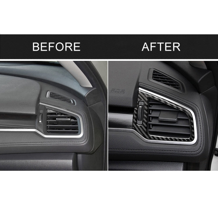 Carbon Fibre Air Vent Trim Stickers for Honda Civic 2016-2019