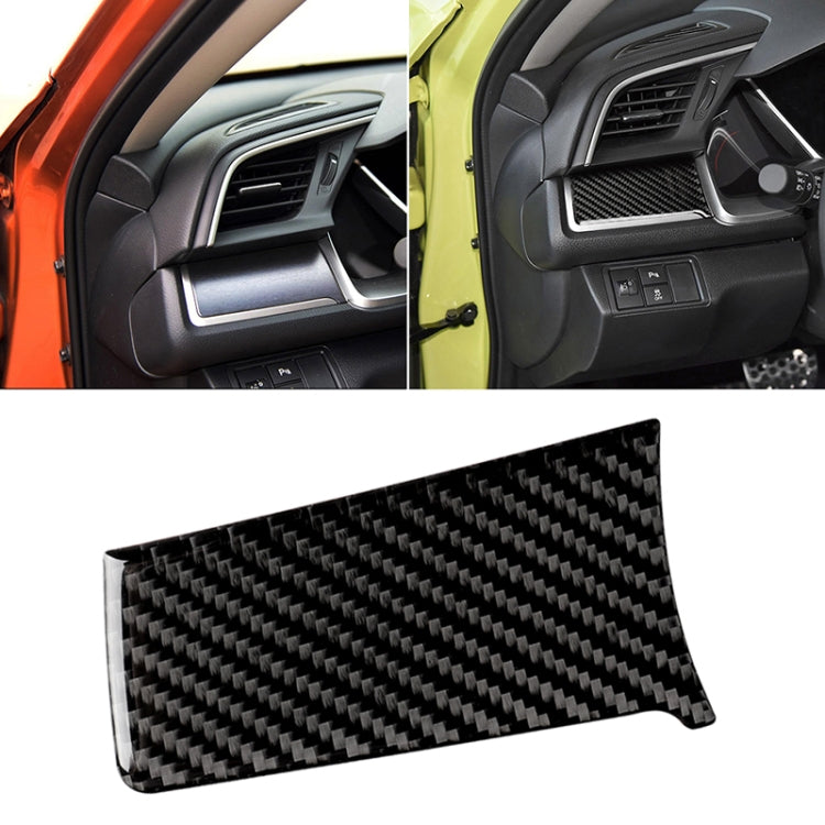 Carbon Fibre Central Control Left Stripe Trim for Honda Civic 2016-2019 (Left Drive)