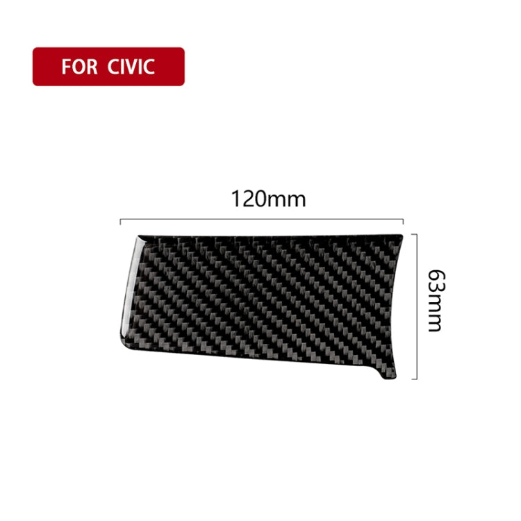 Carbon Fibre Central Control Left Stripe Trim for Honda Civic 2016-2019 (Left Drive)