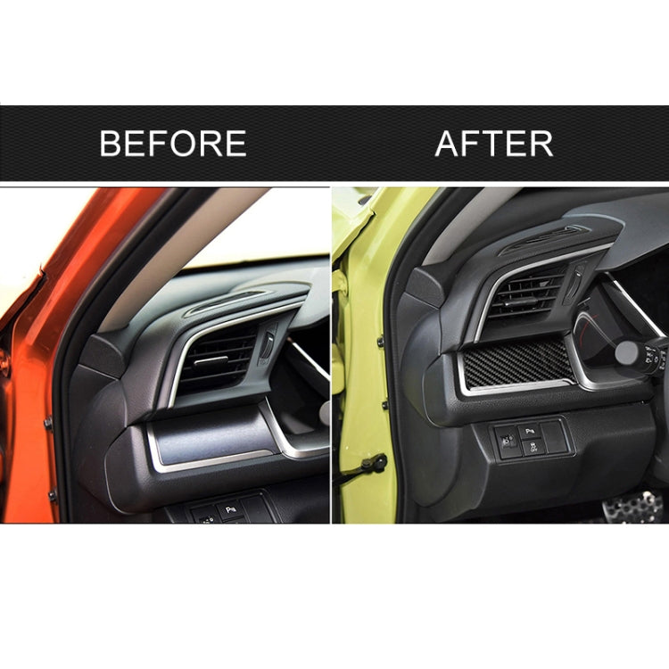 Carbon Fibre Central Control Left Stripe Trim for Honda Civic 2016-2019 (Left Drive)