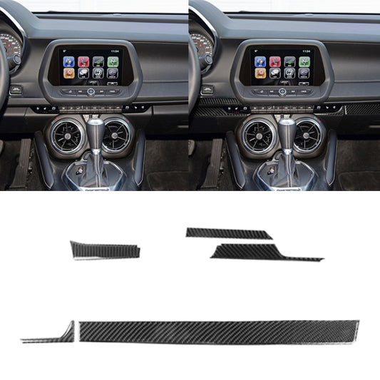 5-in-1 Carbon Fibre Central Console Sticker for Chevrolet Camaro (2017-2019, Left Hand Drive)