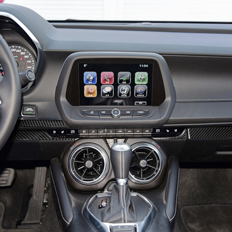 5-in-1 Carbon Fibre Central Console Sticker for Chevrolet Camaro (2017-2019, Left Hand Drive)