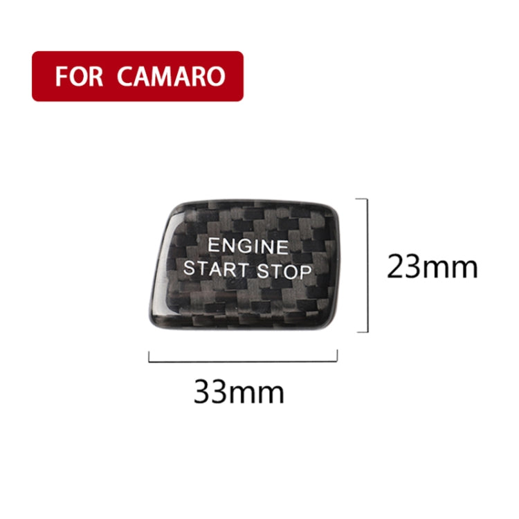Carbon Fibre One-Touch Start Button Decal for Chevrolet Camaro (2016-2019)