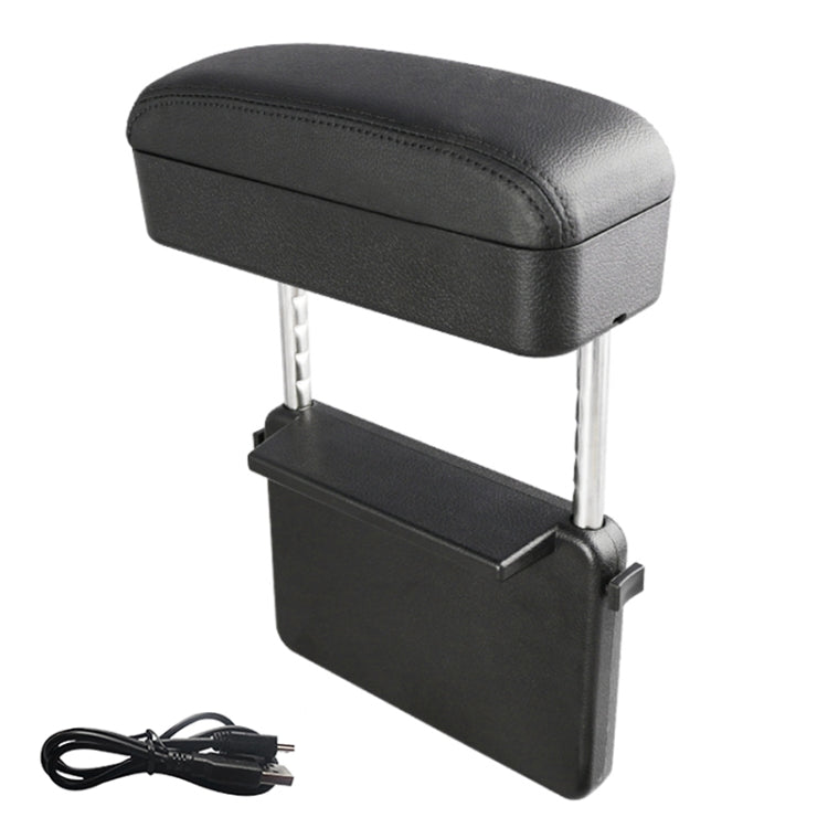 Stylish PU Leather Armrest Box with Wireless Charging & Storage for Ultimate Comfort