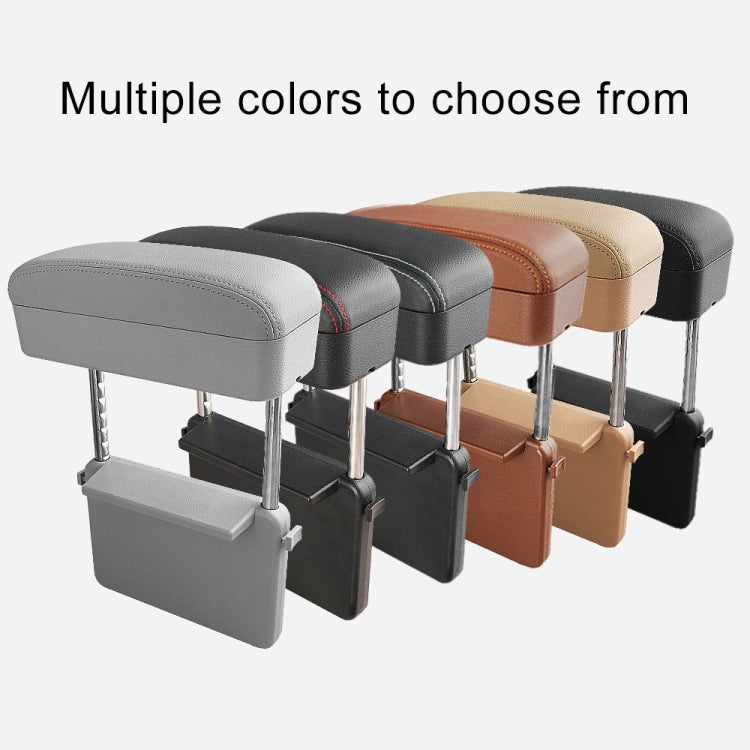 Stylish PU Leather Armrest Box with Wireless Charging & Storage for Ultimate Comfort