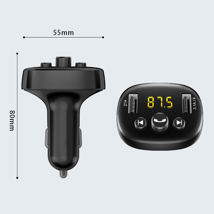 372 Car Multi-functional Smart MP3 Player Dual USB Bluetooth Hands-free Receiver, 372