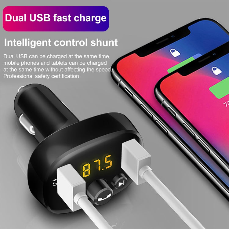 372 Car Multi-functional Smart MP3 Player Dual USB Bluetooth Hands-free Receiver, 372