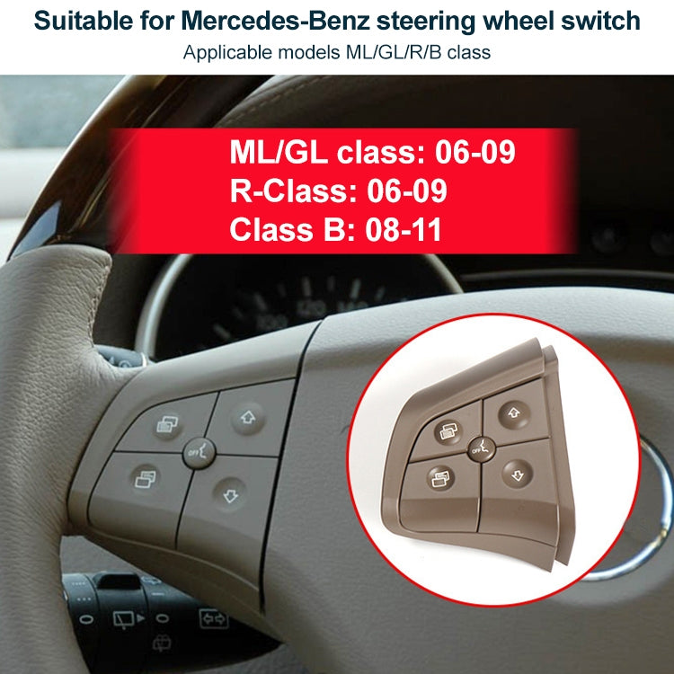 Car Right Side 4-button Steering Wheel Switch Buttons Panel 1648200110 for Mercedes-Benz W164, Left Driving