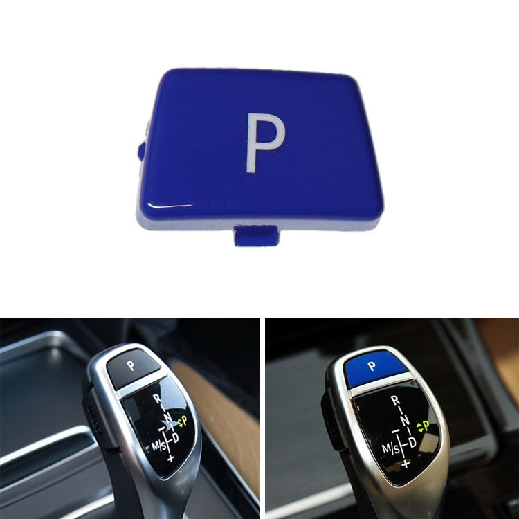 Car Gear Lever Auto Parking Button Letter P Cap for BMW 5 Series 2002-2010, Left Driving