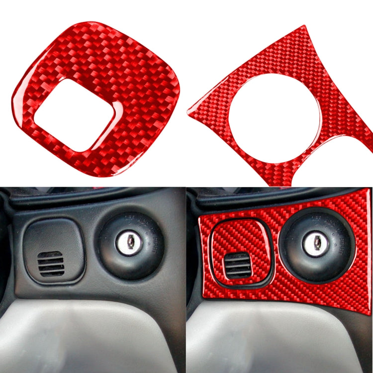 Carbon Fibre Key Panel Sticker for Chevrolet Corvette C5 (1998-2004) - Stylish 2 in 1 Upgrade for Left-Hand Drive