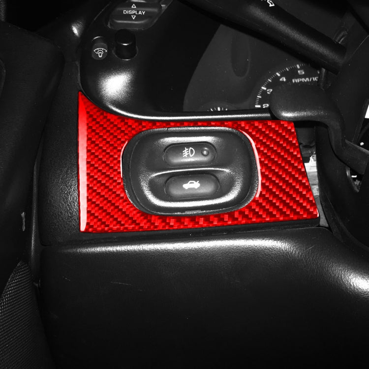 Carbon Fibre Headlight Key Panel Trim for Chevrolet Corvette C5 (1998-2004) - 3 in 1 Sticker for Left-Hand Drive