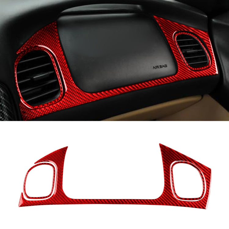 3-in-1 Carbon Fibre Front Passenger Seat Air Vent Sticker Kit for Chevrolet Corvette C5 (1998-2004), Left-Hand Drive