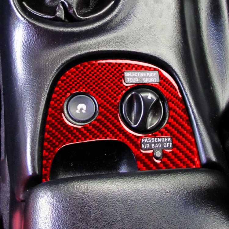 Carbon Fibre Traction Control Decal for Chevrolet Corvette C5 (2000-2004) - Left-Hand Drive