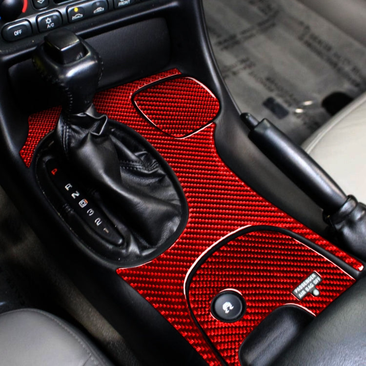 Premium Carbon Fibre Gear Panel Sticker Set for Chevrolet Corvette C5 (1998-2004) - Left Drive