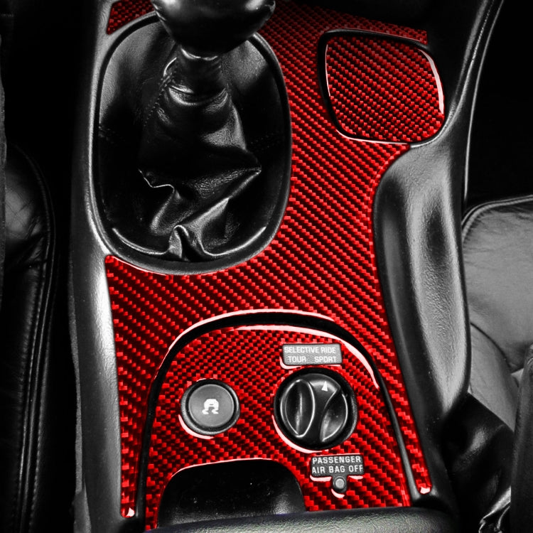 Carbon Fibre Gear Panel Sticker Kit for Chevrolet Corvette C5 (1998-2004) - Stylish 3-in-1 Upgrade for Left-Hand Drive