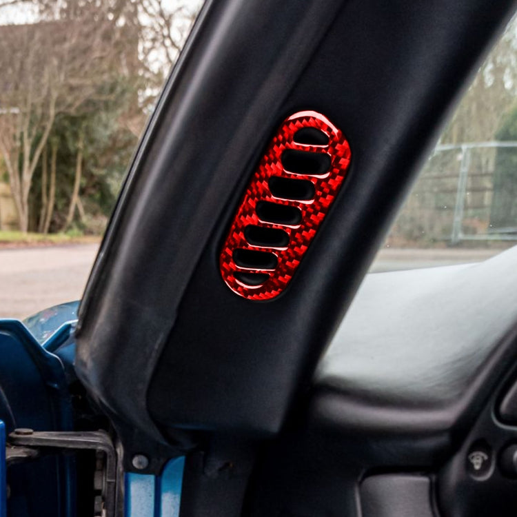 Carbon Fibre Door A-Pillar Air Outlet Stickers for Chevrolet Corvette C5 (1998-2004) - Stylish 2-in-1 Upgrade for Left-Hand Drive