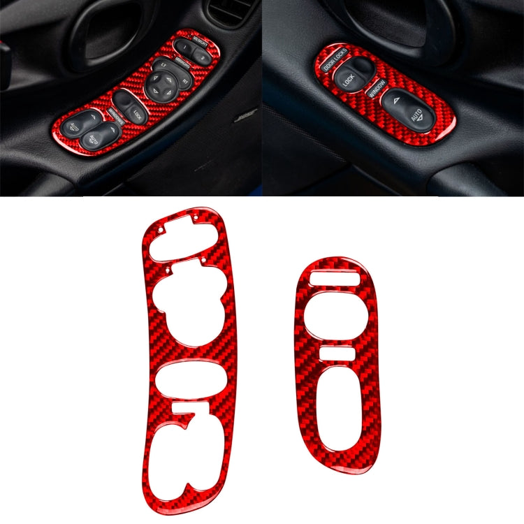 Carbon Fibre Memory Seat Control Panel Stickers for Chevrolet Corvette C5 (1998-2004) - Left Drive Edition