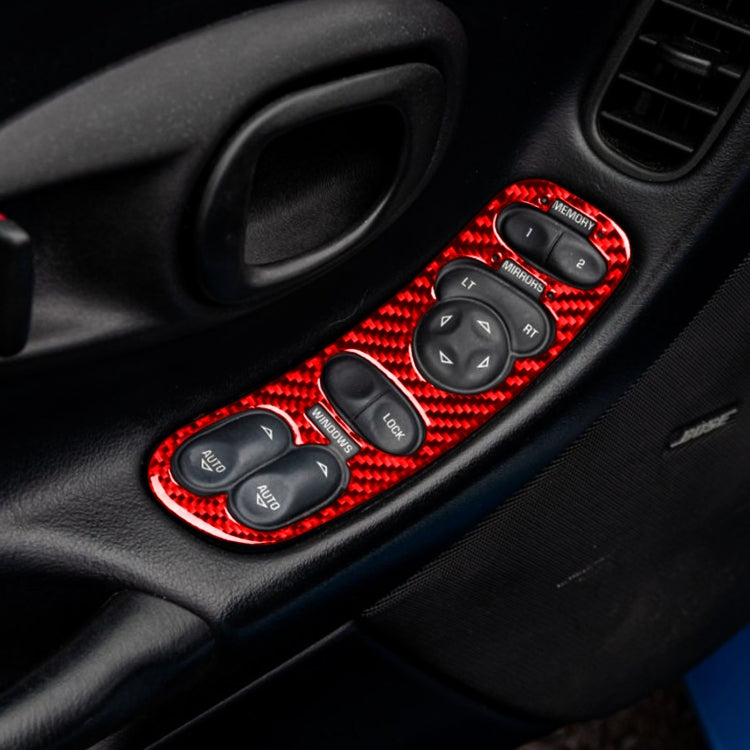 Carbon Fibre Memory Seat Control Panel Stickers for Chevrolet Corvette C5 (1998-2004) - Left Drive Edition