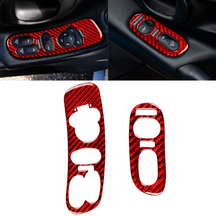 Premium Carbon Fibre Door Control Panel Sticker Set for Chevrolet Corvette C5 (1998-2004) - Left-Hand Drive