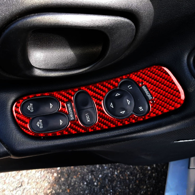 Premium Carbon Fibre Door Control Panel Sticker Set for Chevrolet Corvette C5 (1998-2004) - Left-Hand Drive