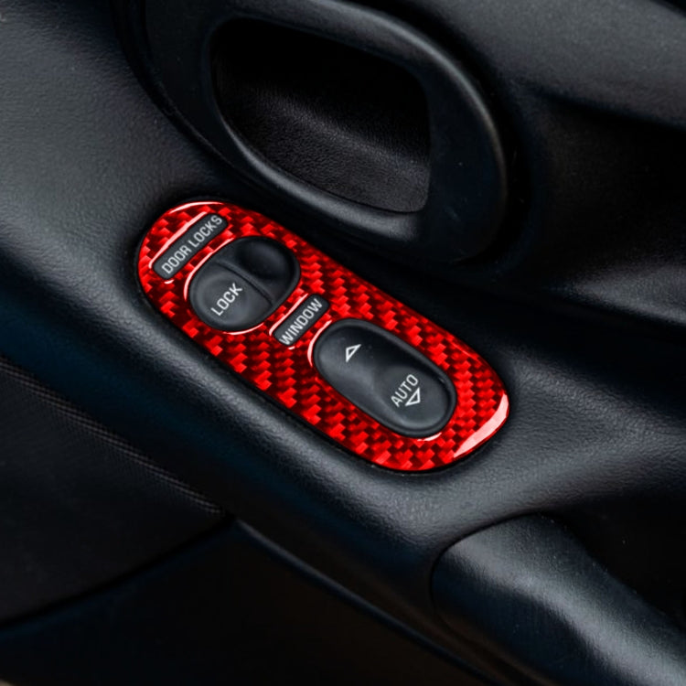 Premium Carbon Fibre Door Control Panel Sticker Set for Chevrolet Corvette C5 (1998-2004) - Left-Hand Drive