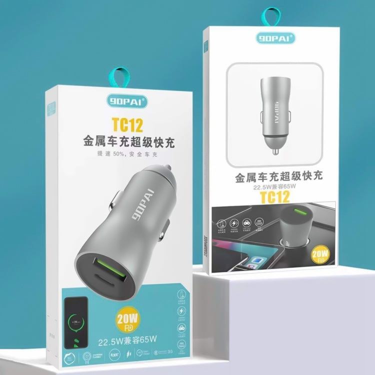 20W PD+22.5W USB Ports Car Charger, Compatible with Android and IOS, 20W PD+22.5W