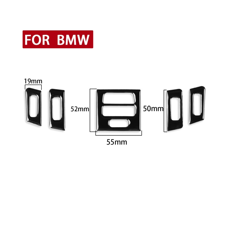 BMW 3 Series E90/E92/E93 2005-2012 Carbon Fibre Air Vent Custom Stickers - Set of 5