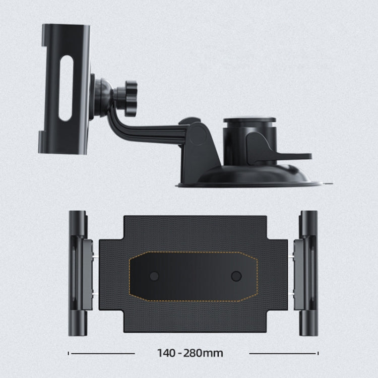 Tablet Holder for Car Dashboard with Suction Cup Mount and Tray