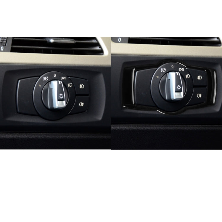 Stylish Carbon Fibre Headlight Switch Decorative Stickers for BMW 3 Series E90 (2005-2012) - Left & Right Drive Universal Fit