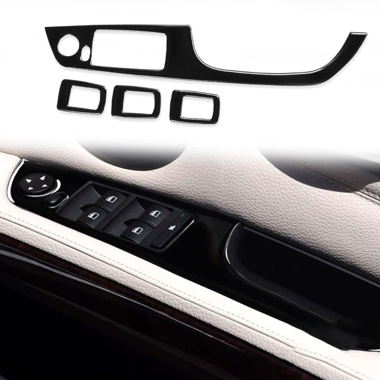 BMW 3 Series E90/320i/325i Right Drive Window Lift Panel (2005-2012) - Carbon Fibre Decorative Sticker, Diameter: 35.8cm