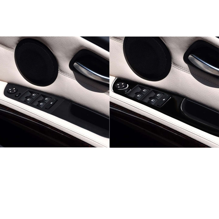 BMW 3 Series E90/320i/325i Right Drive Window Lift Panel (2005-2012) - Carbon Fibre Decorative Sticker, Diameter: 35.8cm