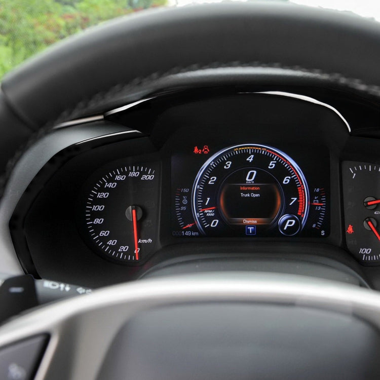 Chevrolet Corvette C7 2014-2019 Decorative Dashboard Framing Sticker - Left Hand Drive, 4-in-1 Design