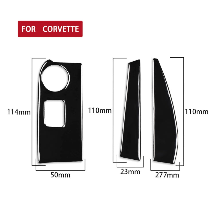 Chevrolet Corvette C7 2014-2019 Stylish 3-in-1 Navigation Side Trim Stickers for Left Drive