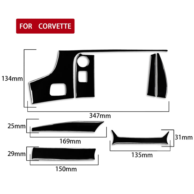 Elegant Interior Upgrade for Chevrolet Corvette C7 (2014-2019) Left Drive Central Control Decorative Sticker