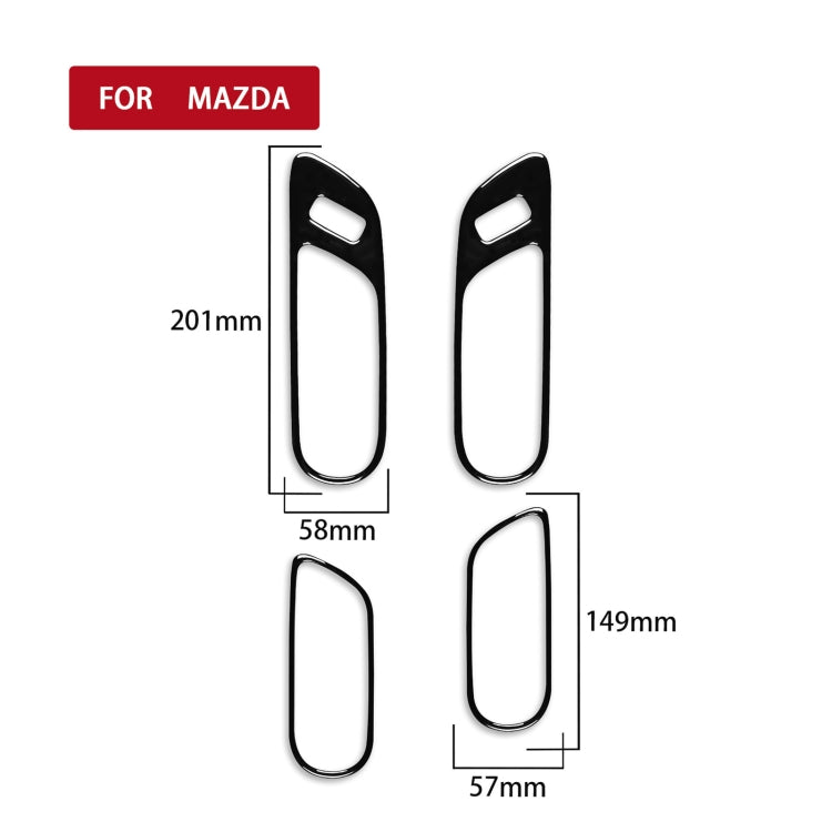 Mazda 3 Axela 2010-2013 4-in-1 Door Handle Trim Stickers - Universal Fit for Left and Right Drive