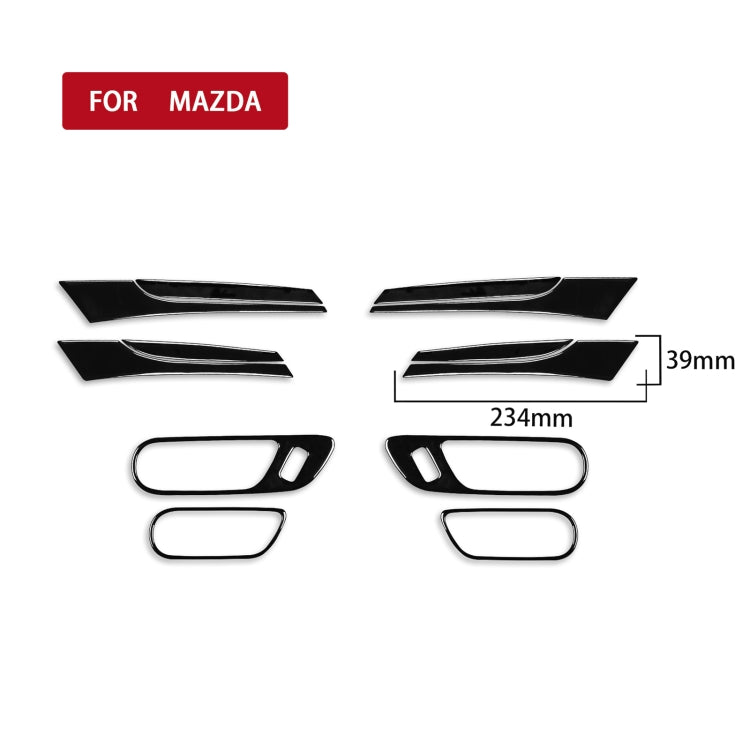 Mazda 3 Axela 2010-2013 Premium 12-Piece Car Door Handle Decorative Sticker Set - Universal Fit