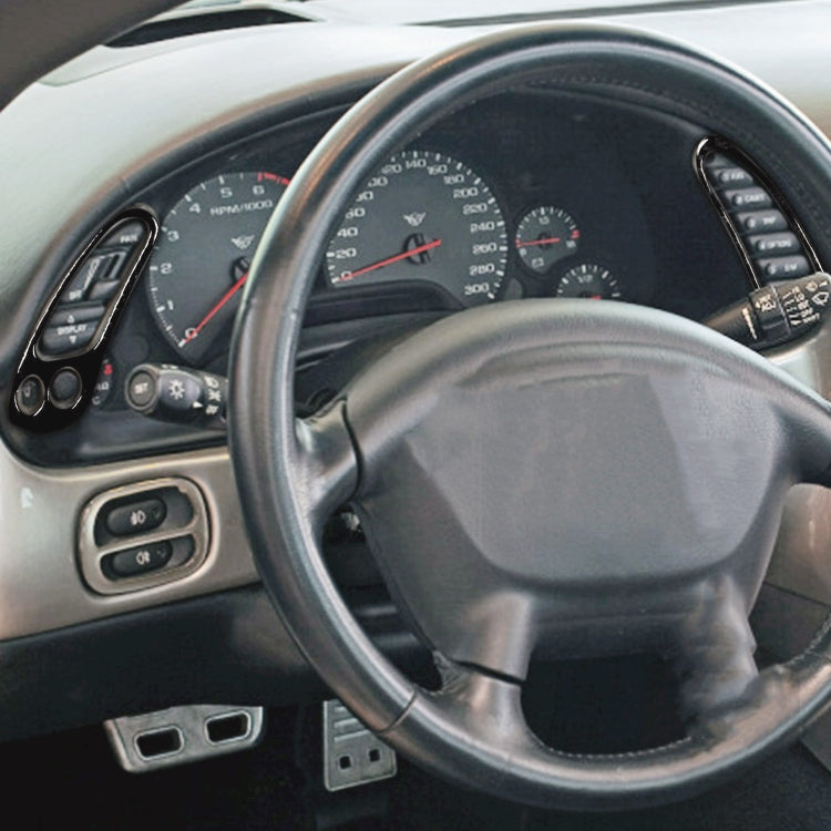 Piano Black ABS Speedometer Side Decal for Chevrolet Corvette C5 (1998-2004) - Left Hand Drive