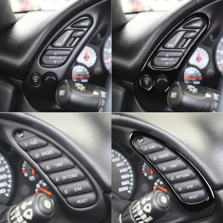 Piano Black ABS Speedometer Side Decal for Chevrolet Corvette C5 (1998-2004) - Left Hand Drive