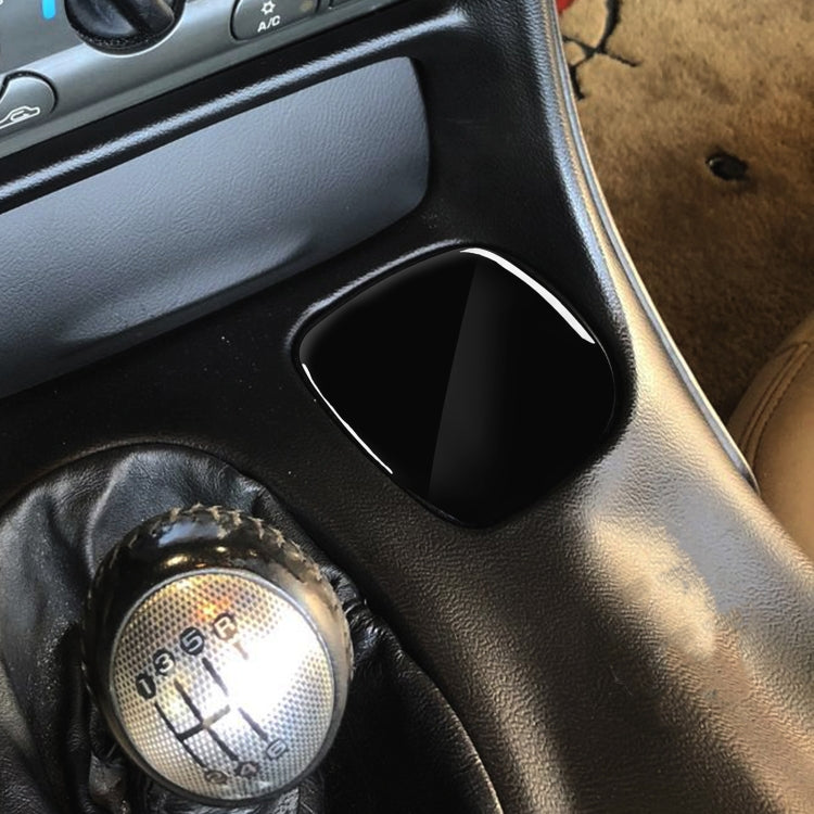 Chevrolet Corvette C5 1998-2004 Stylish Black ABS Water Cup Holder Decorative Sticker, Left-Hand Drive