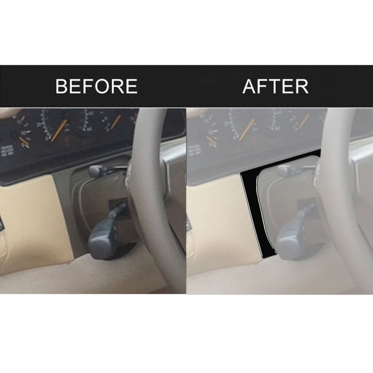 Sleek Piano Black Decorative Speedometer Sticker for Mercedes-Benz E-Class W210 (1996-2002) - Left Drive