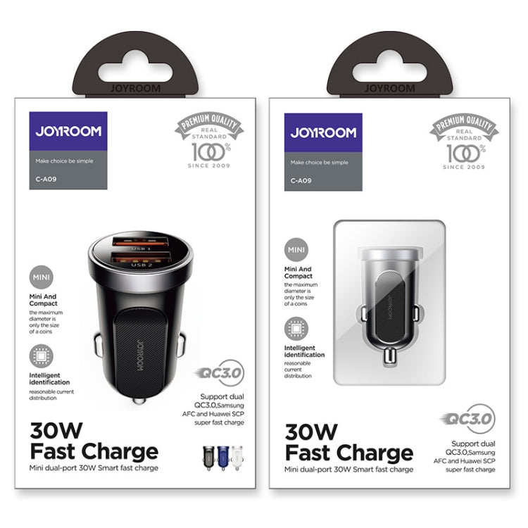 JOYROOM C-A09 30W Mini Dual QC3.0 Smart Car Charger, C-A09