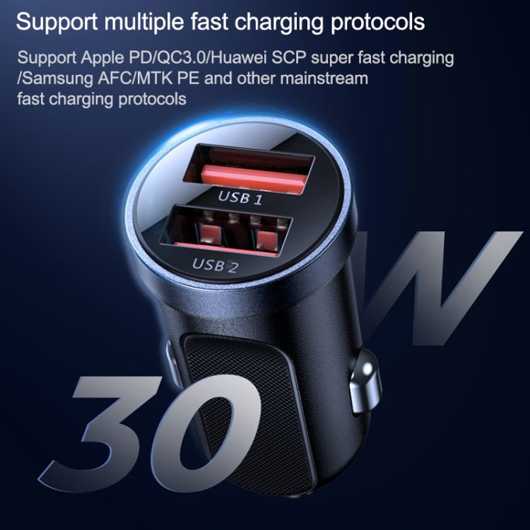 JOYROOM C-A09 30W Mini Dual QC3.0 Smart Car Charger, C-A09