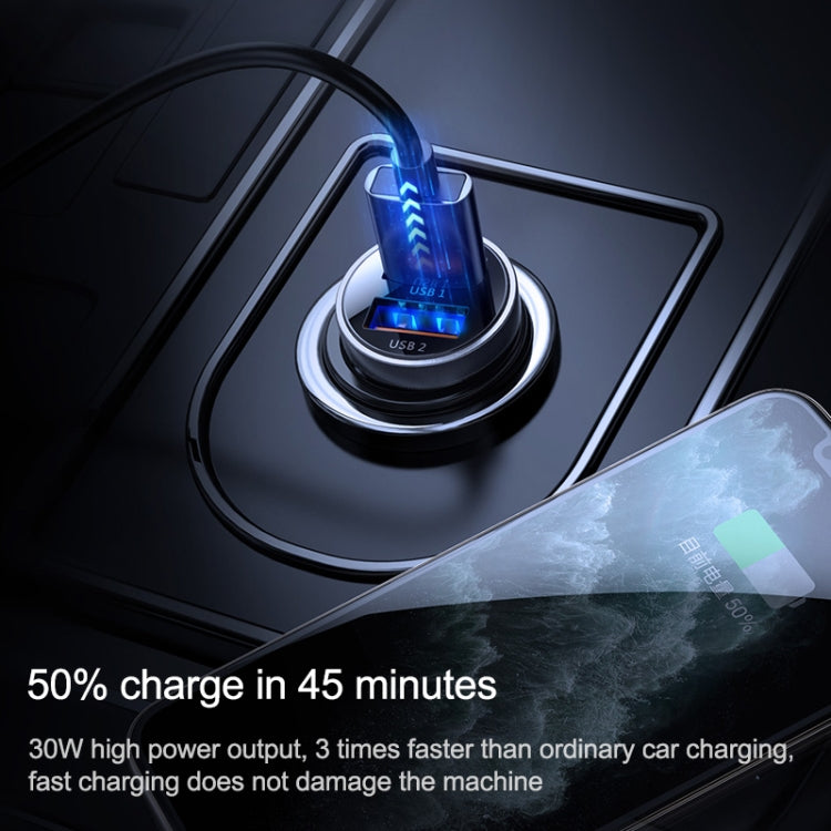 JOYROOM C-A09 30W Mini Dual QC3.0 Smart Car Charger, C-A09