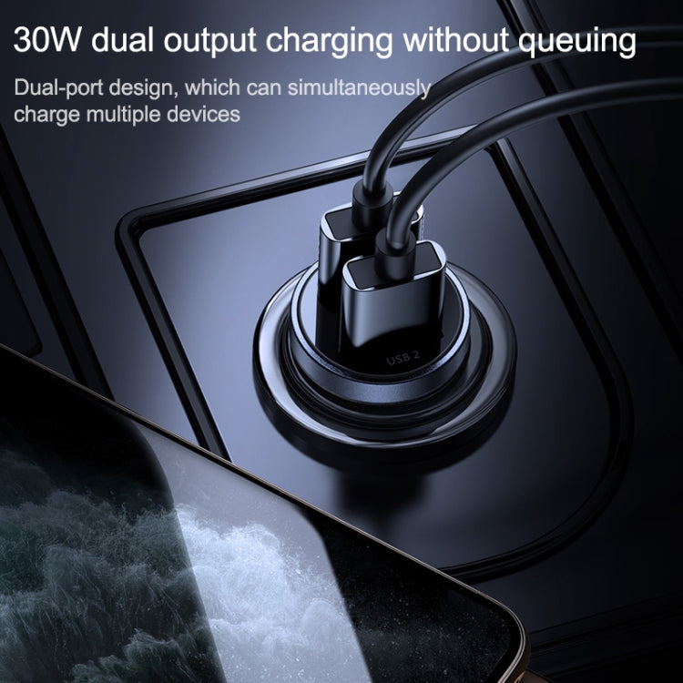 JOYROOM C-A09 30W Mini Dual QC3.0 Smart Car Charger, C-A09