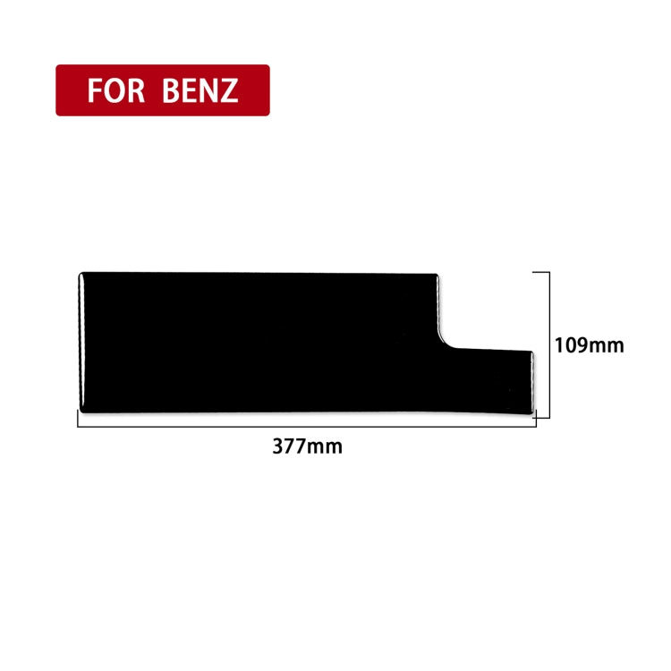 Stylish Piano Black ABS Decorative Storage Box Sticker for Mercedes-Benz E-Class W210 (1996-2002)