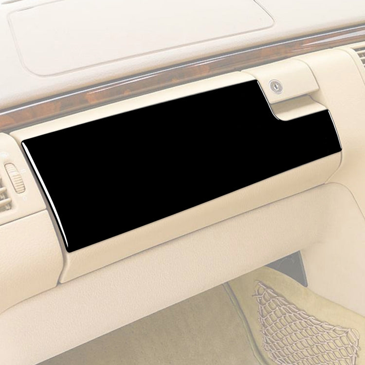 Stylish Piano Black ABS Decorative Storage Box Sticker for Mercedes-Benz E-Class W210 (1996-2002)