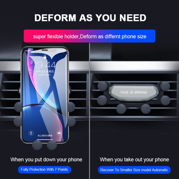 Gravity-Defying Car Air Vent Mobile Phone Holder with Six-Claw Design
