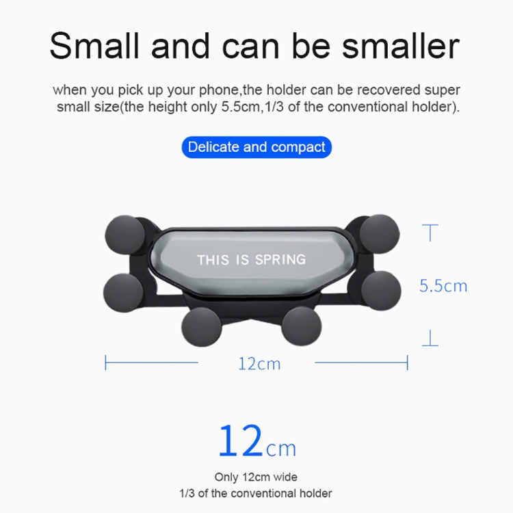 Gravity-Defying Car Air Vent Mobile Phone Holder with Six-Claw Design