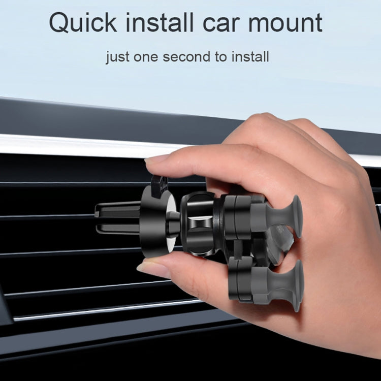 Gravity-Defying Car Air Vent Mobile Phone Holder with Six-Claw Design