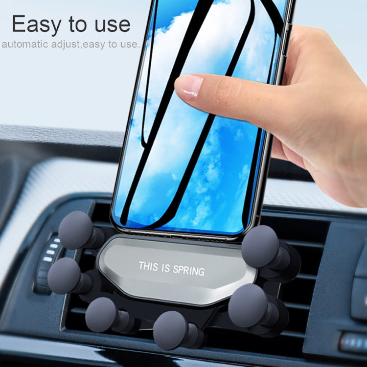 Gravity-Defying Car Air Vent Mobile Phone Holder with Six-Claw Design